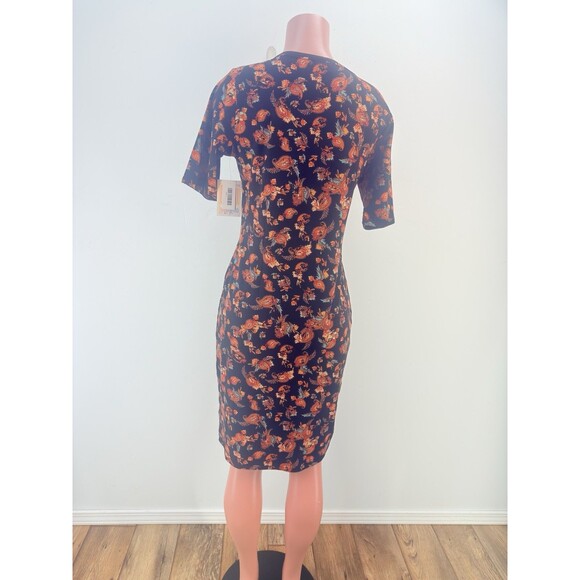 LuLaRoe Julia Dress Large Color Black Stretch Knee Length Comfy Soft - Picture 12 of 16
